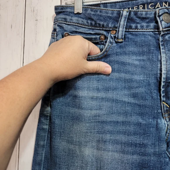 American Eagle AEO Men's Next Level Airflex Slim Blue Denim Jeans Size 32 X 32. - Picture 5 of 10